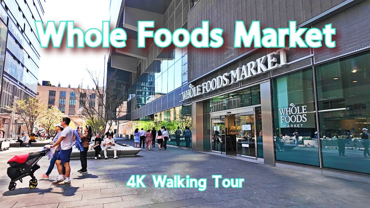 【4K】𝐖𝐀𝐋𝐊 🇺🇸 Whole Foods Market in the Manhattan West Shops NYC