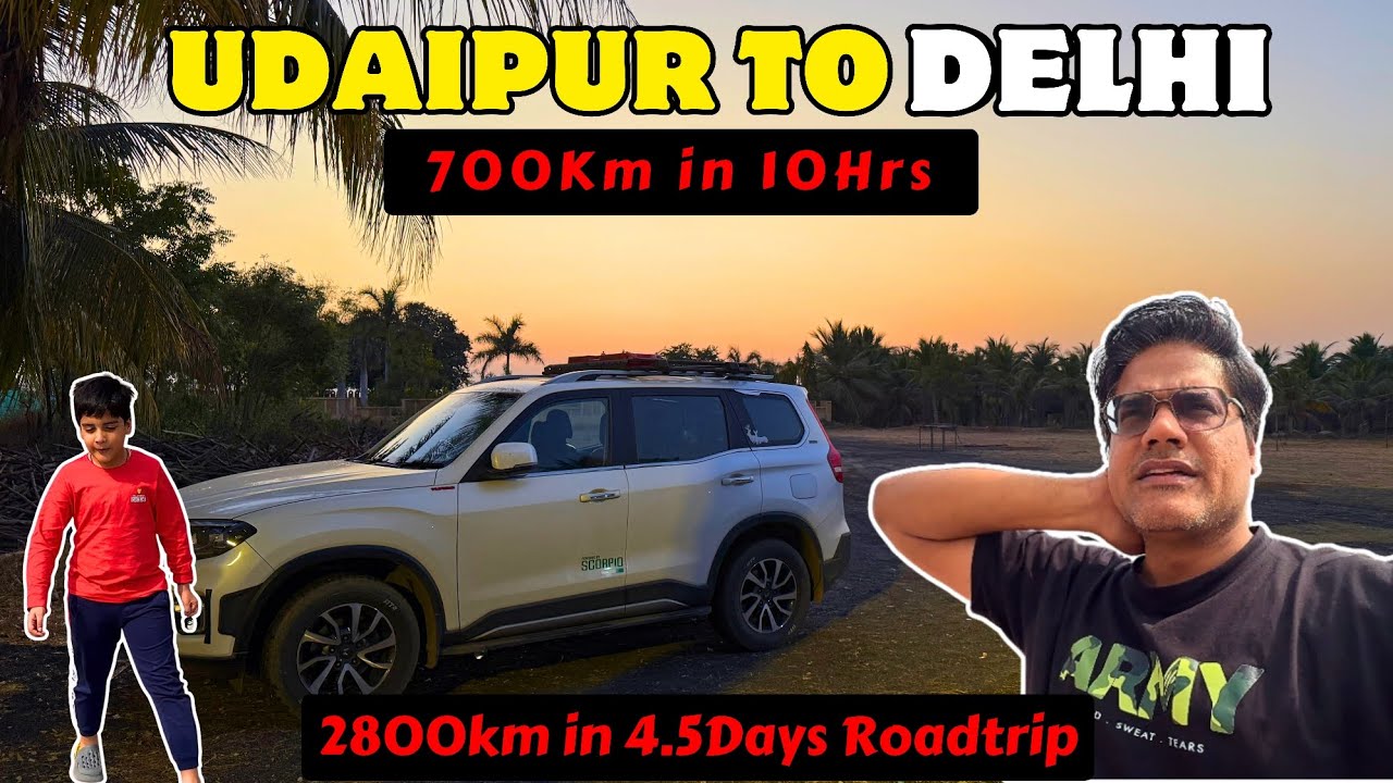 Gujarat Roadtrip 2026 | EP6: Udaipur to Delhi Non Stop 700Km #travelvlog #udaipur #mahindra