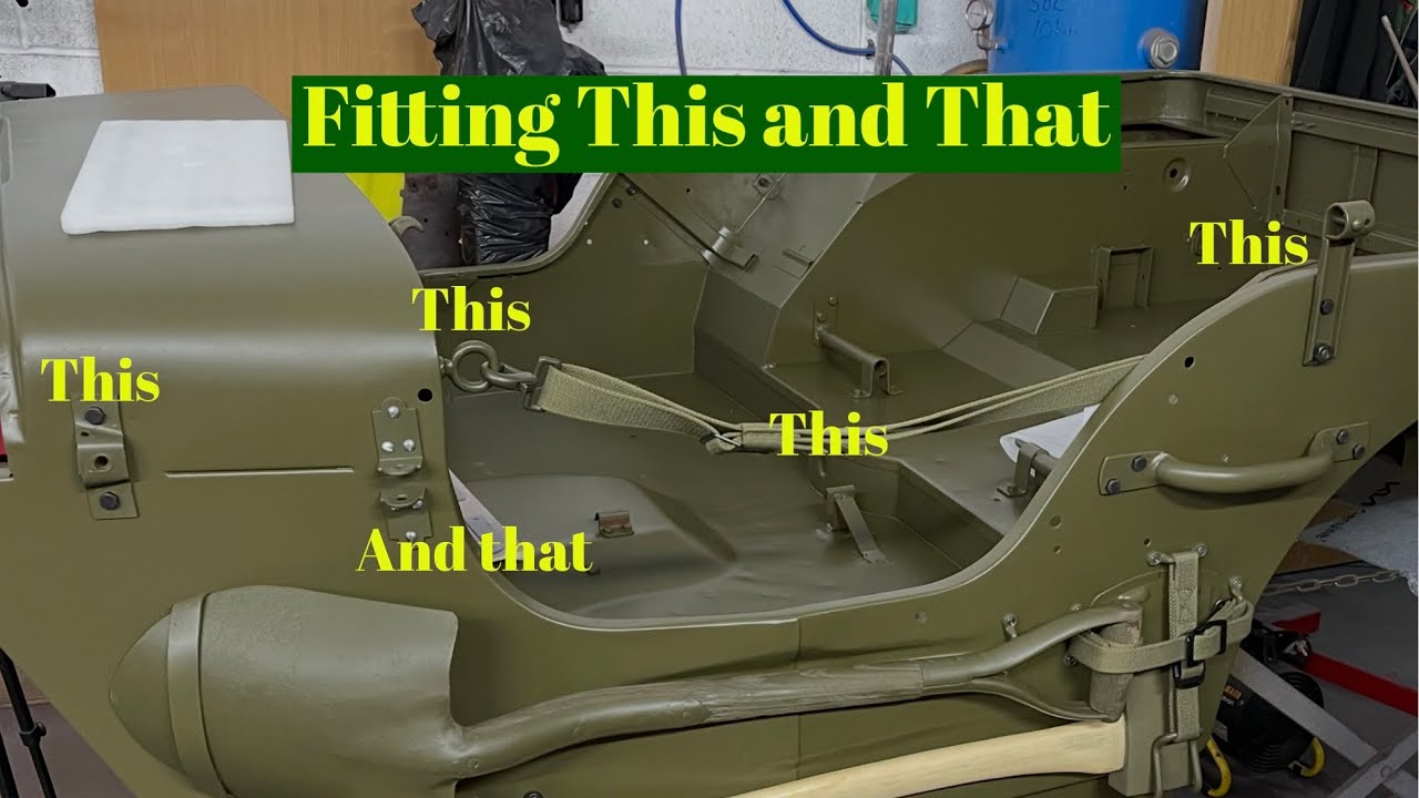 Willys MB Mirror mount- safety strap mounting - forward bows mount 