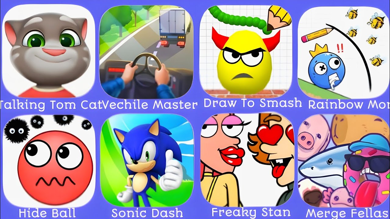 Merge Fellas, Sonic Dash, Freaky Stan, Draw To Smash 