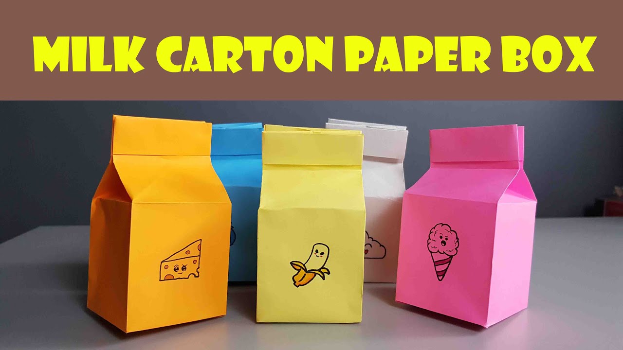 MILK CARTON PAPER BOX | HOW TO MAKE PAPER BOX | CARA MEMBUAT KOTAK DARI KERTAS