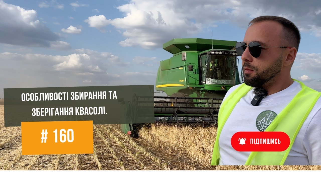 #160 Нарешті 🔥 Технологія уборки квасолі на насіння🫘 Нова технологія зберігання. Комбайн, вологість.