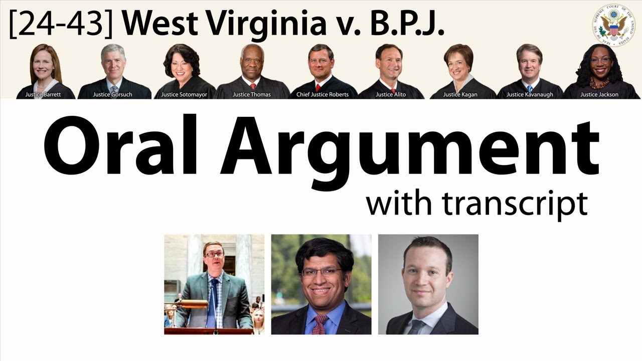 Oral Argument on transgender athlete ban in women's sports (Case 2): West Virginia v. B.P.J.