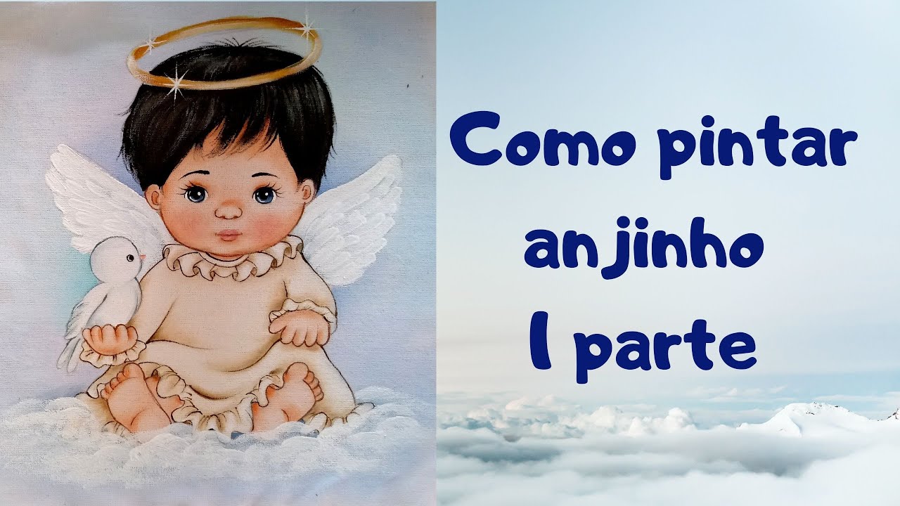 Como pintar anjinho - 1 parte (Desenhos Crocantes)