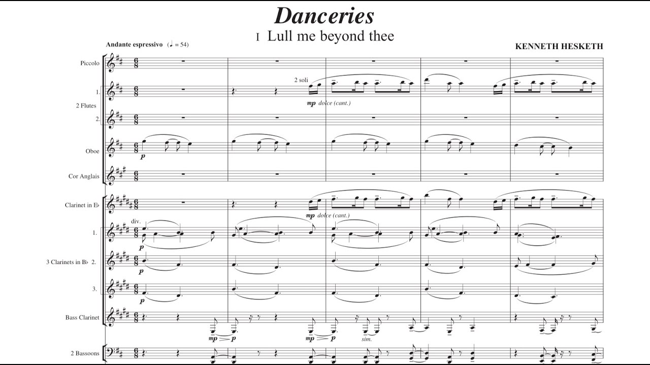 [Score] Danceries (Set I) - Kenneth Hesketh (for symphonic wind band)