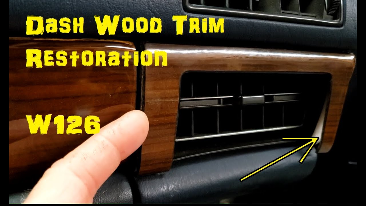 Mercedes 300SD W126 - Реставрация деревянной отделки - Правый угол панели приборов