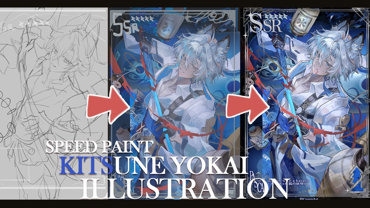【Fox Yokai】illustration speedpaint