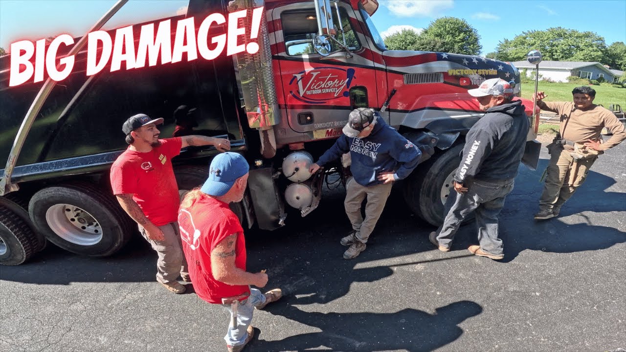 He CRASHED the dump truck!