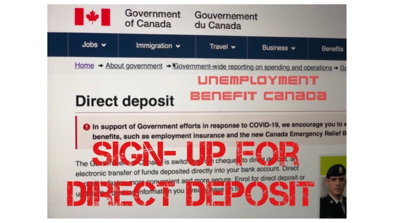 How to set up Direct Deposit for Canada Emergency Response Benefit. CRA my account and more.