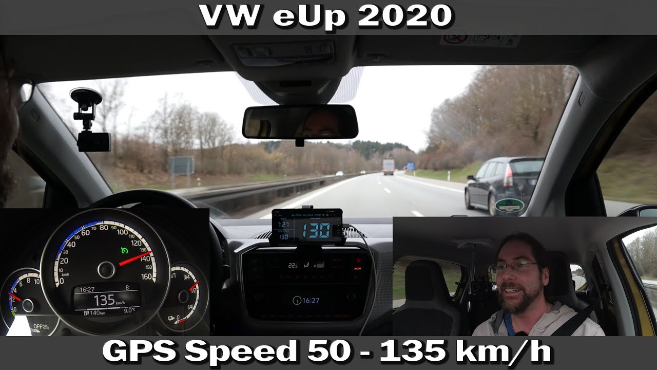VW eUp! 2020 GPS Speed 50-135 km/h