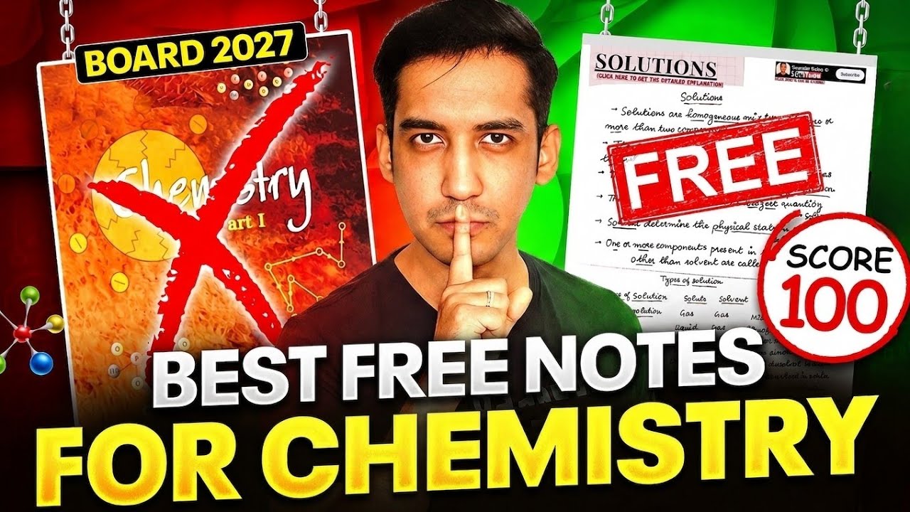 FREE Chemistry Notes + Board 2027 Strategy 🔥 Score 95%+ in Class 12