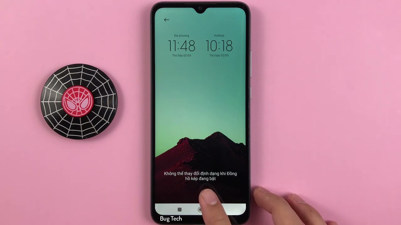 Thay đổi kiểu đồng hồ màn hình khoá trên Xiaomi Redmi 10C Android 11