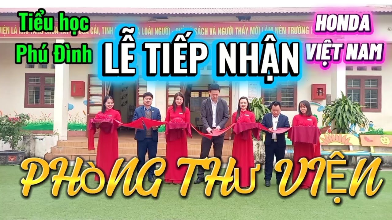 LỄ TIẾP NHẬN PHÒNG THƯ VIỆN DO CÔNG TY HONDA VIỆT NAM TRAO TẶNG