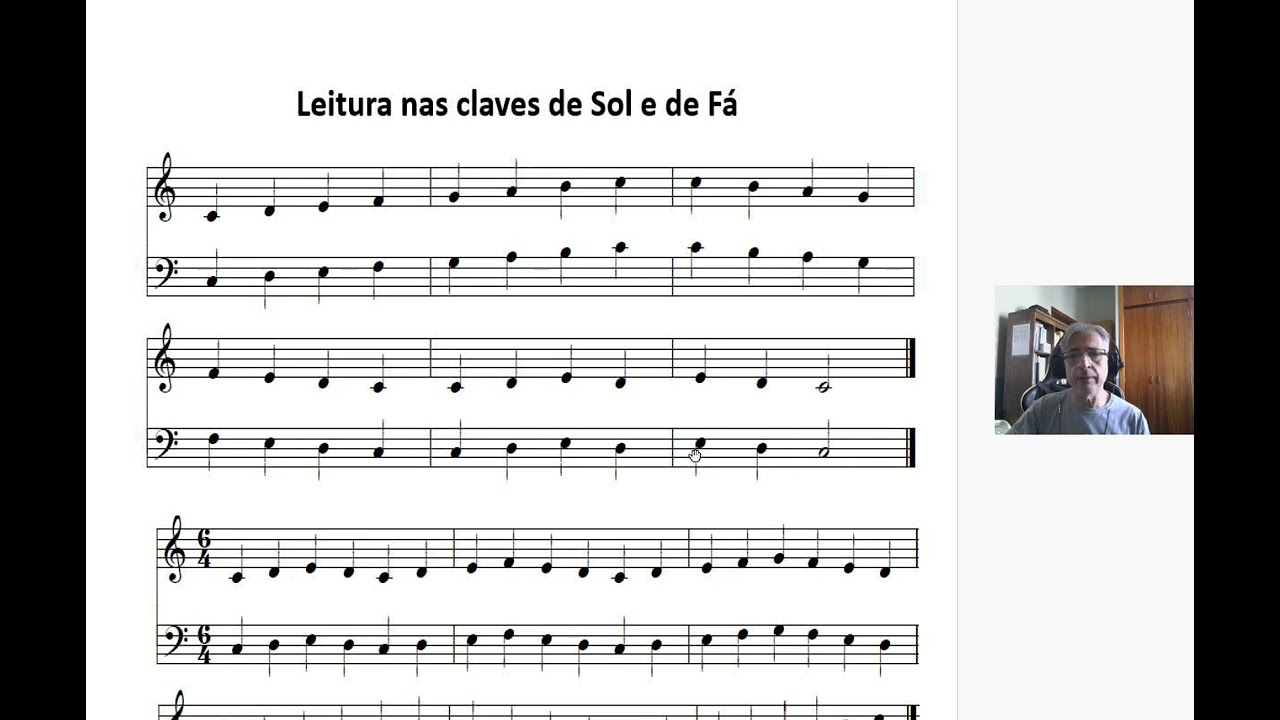 Leitura nas claves de sol e de Fá