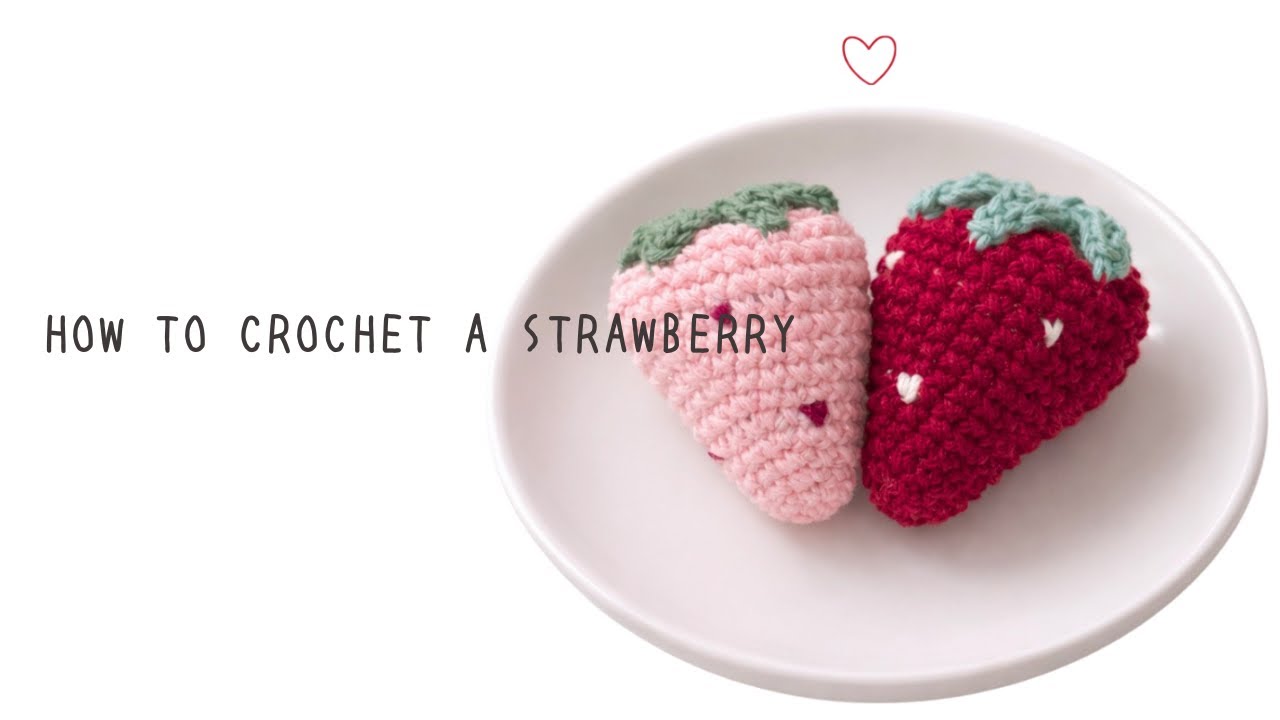 【かぎ針編み】エンジェルコットンで作る🍓ころんと可愛い苺の編み方🧶