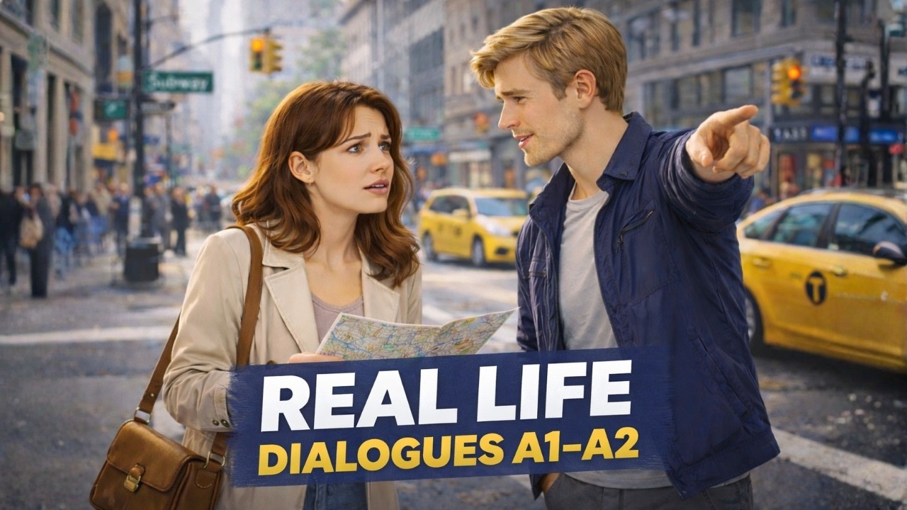10 Simple English Conversations for Beginners (A1-A2) | Real-Life Dialogues