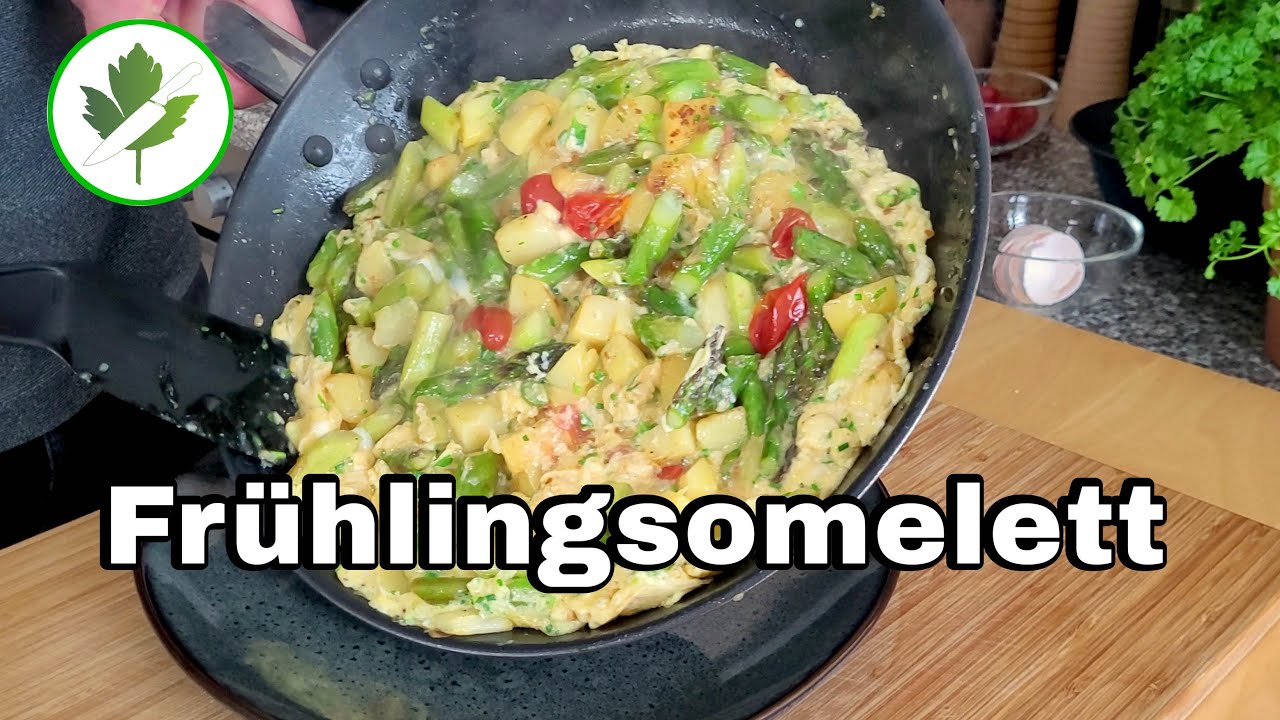 Frühlings Omelett mit grünem Spargel #spargel