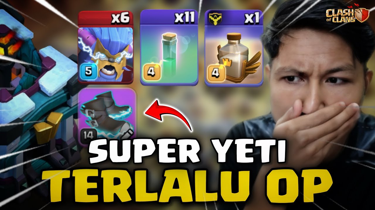 COMBO YETI SUPER + RC WALK TERLALU OP DI TH13 !! - CoC Malaysia