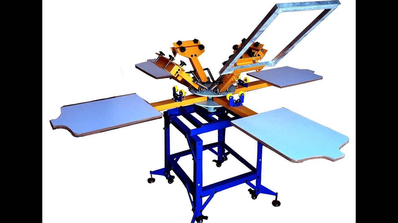 How To Installation 4 Station 4 Color Screen Printing Machine