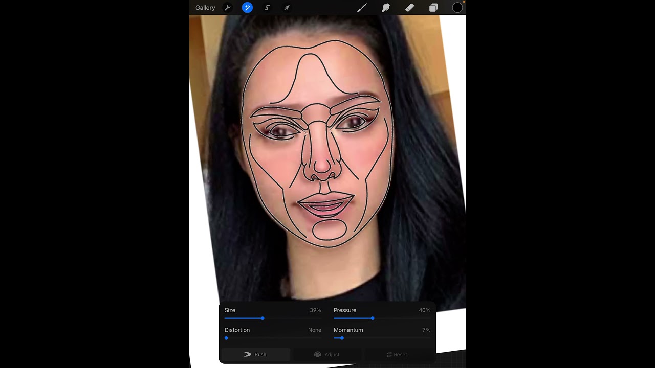 How to do the perfect face ratio thing on tiktok (procreate needed, its $9.99)
