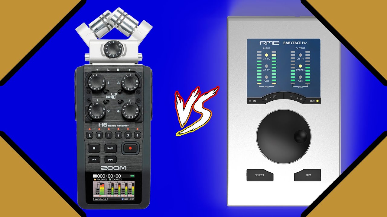 Zoom H6 vs RME Babyface Pro - Preamps Test Comparison (using Rode NT-1 mic)
