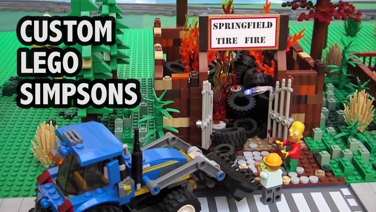 Detailed LEGO Springfield City from The Simpsons