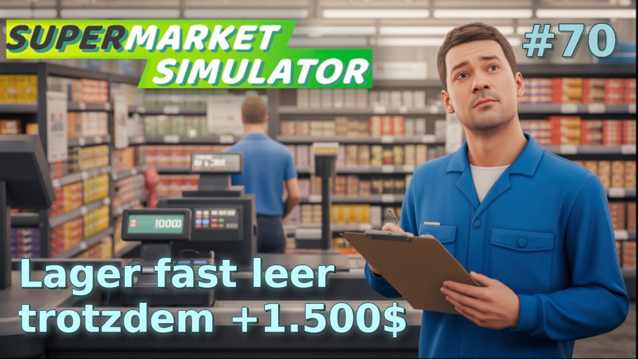 🛒 Supermarket Simulator | Folge #70 – Lager fast leer - trotzdem +1,500$ Gewinn!