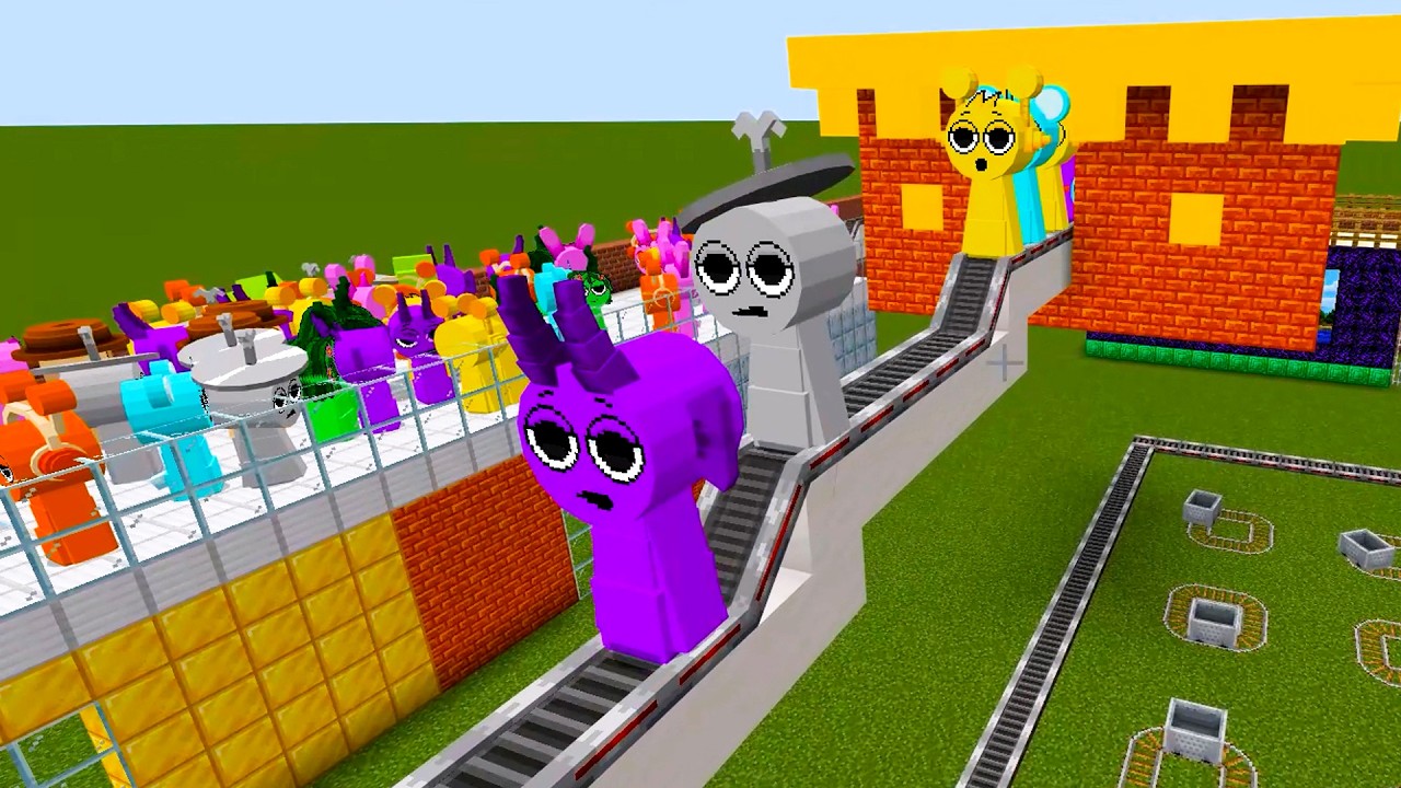 NEW Incredibox Sprunki VS Horror Sprunki! Fun Chase! Minecraft Bedrock PE/ #38 #sprunki