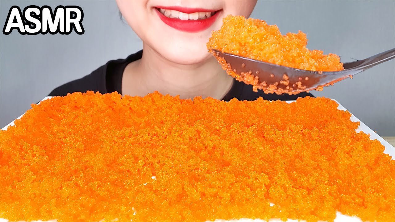 ASMR FLYING FISH ROE 날치알 리얼사운드 먹방 노토킹 이팅사운드 리뷰 | *NoTalking MUKPPO Eating Show KOREAN mukbang