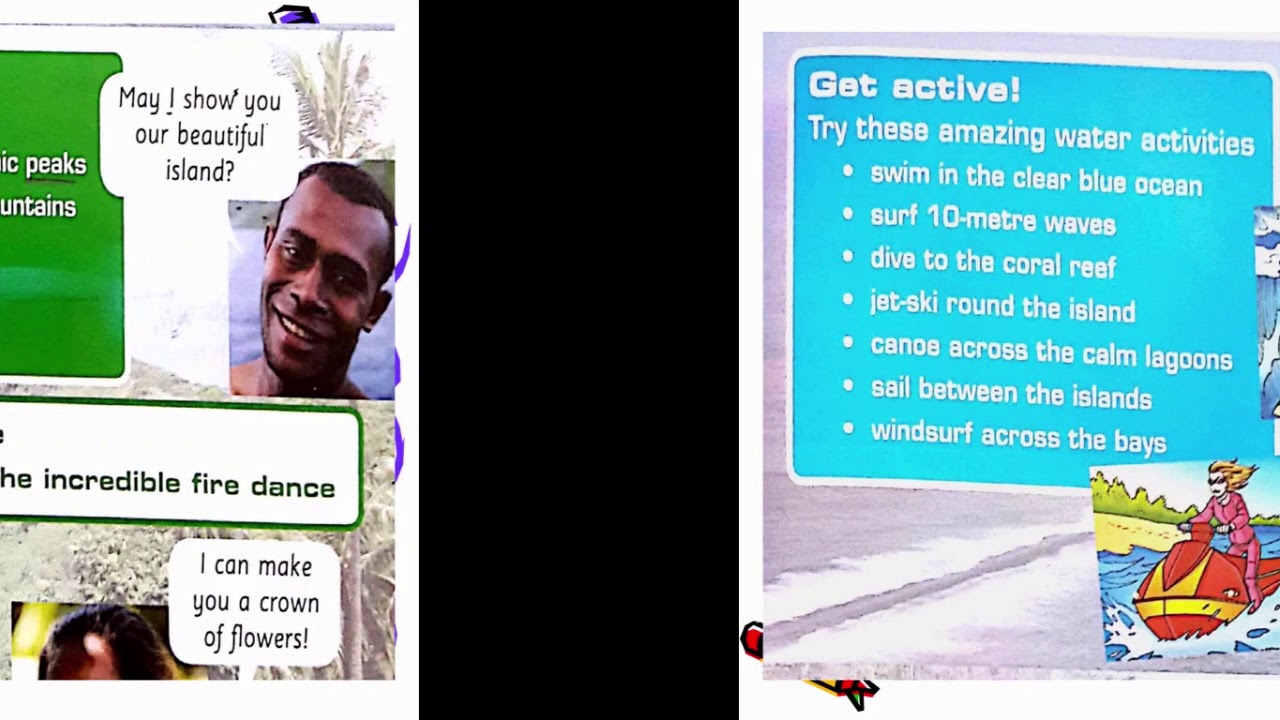 الاسبوع الثاني /الصف السادس/اللغة الانجليزية/v 2 vedio lets visit Tahiti comp pp76+77 ــ