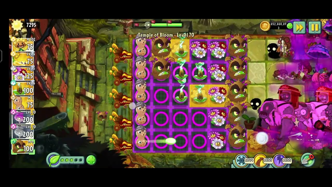 Pvz 2 Temple of Bloom lvl 70