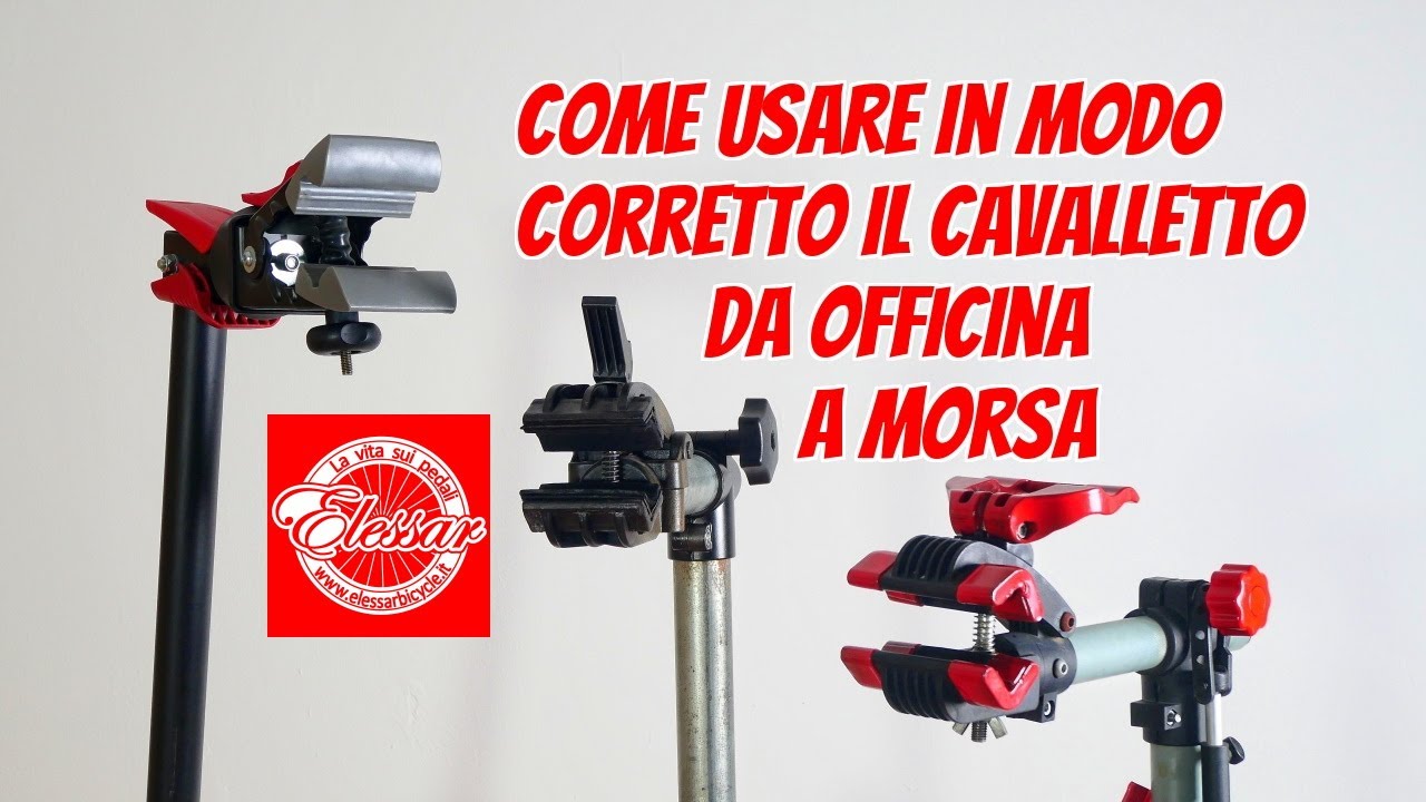 Come usare correttamente il cavalletto da officina a morsa per bici