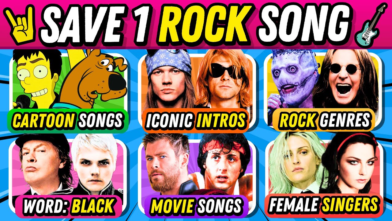 Save One ROCK Song with Random Rules 🤘🎸Choose Your Favorite Track | Music Quiz