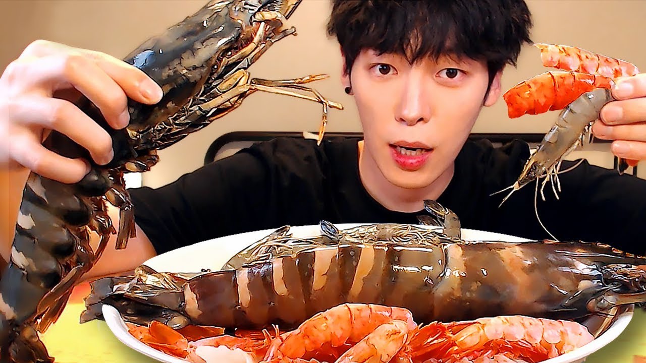 Mukbang SHRIMP 🦐40cm 초 대왕 킹새우VS타이거새우 먹방|찜,구이,튀김,라면| Real SOUND SOCIAL EATING [SIO ASMR 시오]