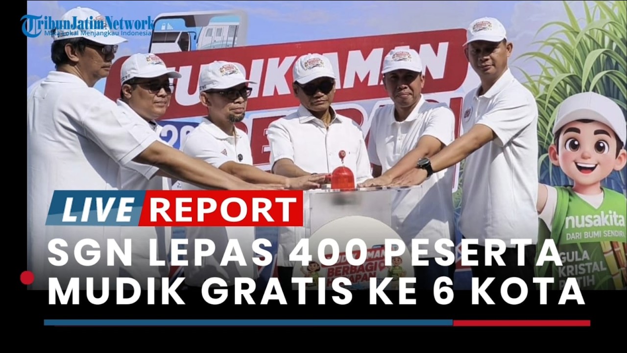 SGN Resmi Lepas 400 Peserta Mudik Gratis 2026 dari Surabaya ke 6 Kota