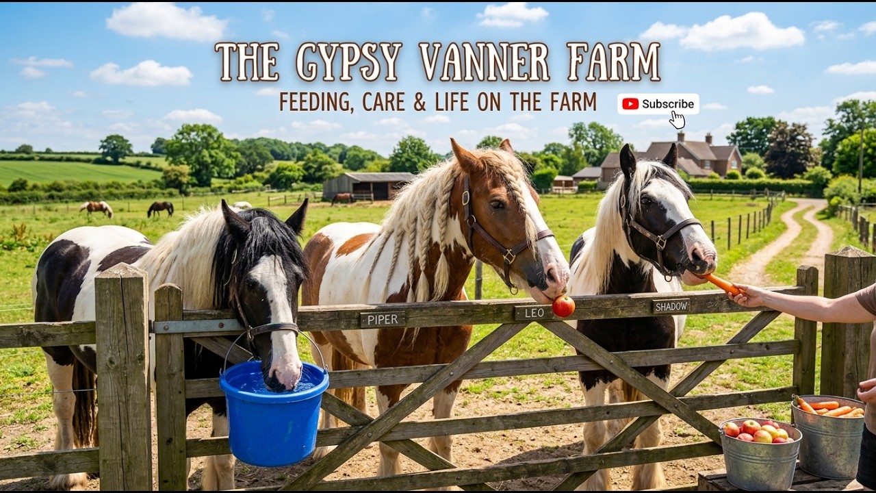 Horses, water, and carrots on a hot summer day!