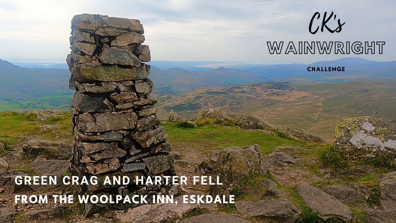 Green Crag and Harter Fell from the Woolpack Inn, Eskdale - CK's Wainwright Challenge