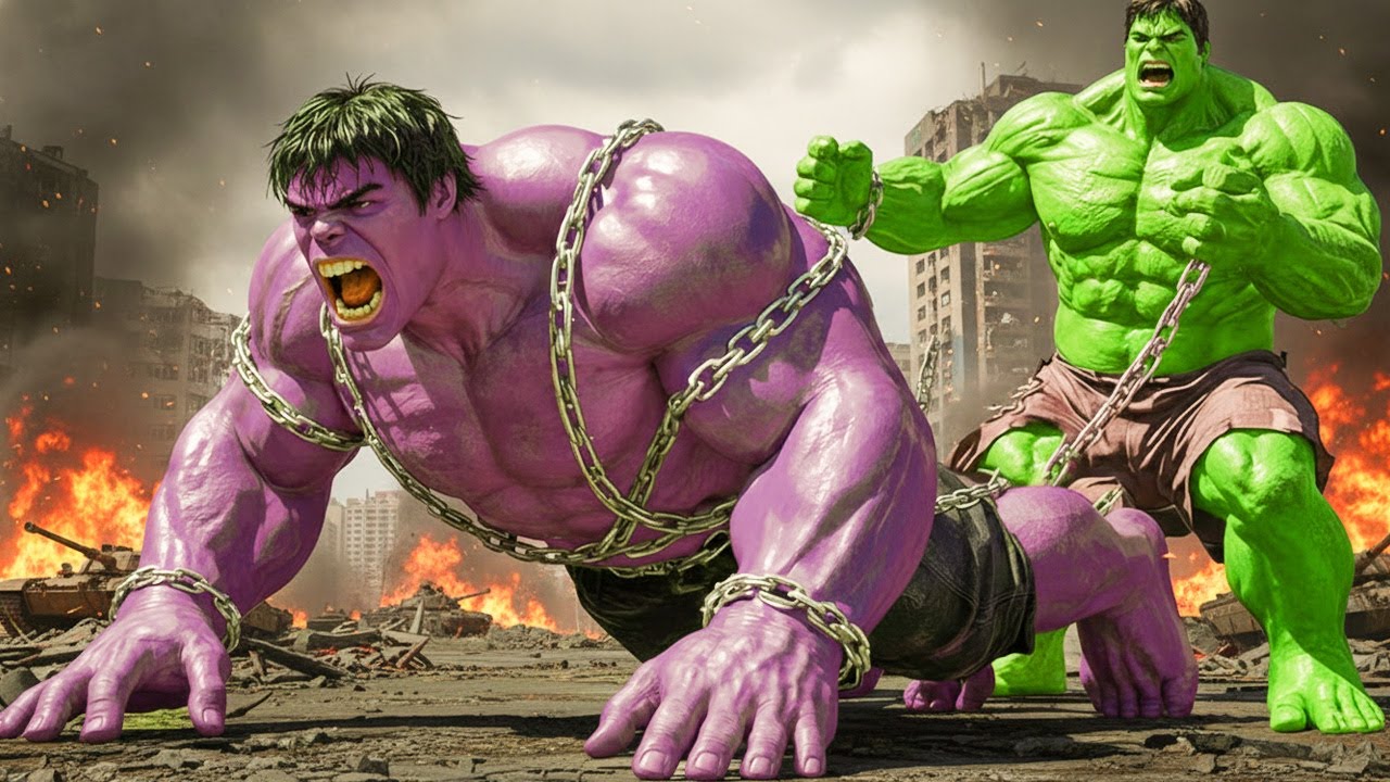 HULK vs PURPLE HULK LEGENDARY BATTLE! Ghost Town Showdown! A Final Punch Splits the Ground!