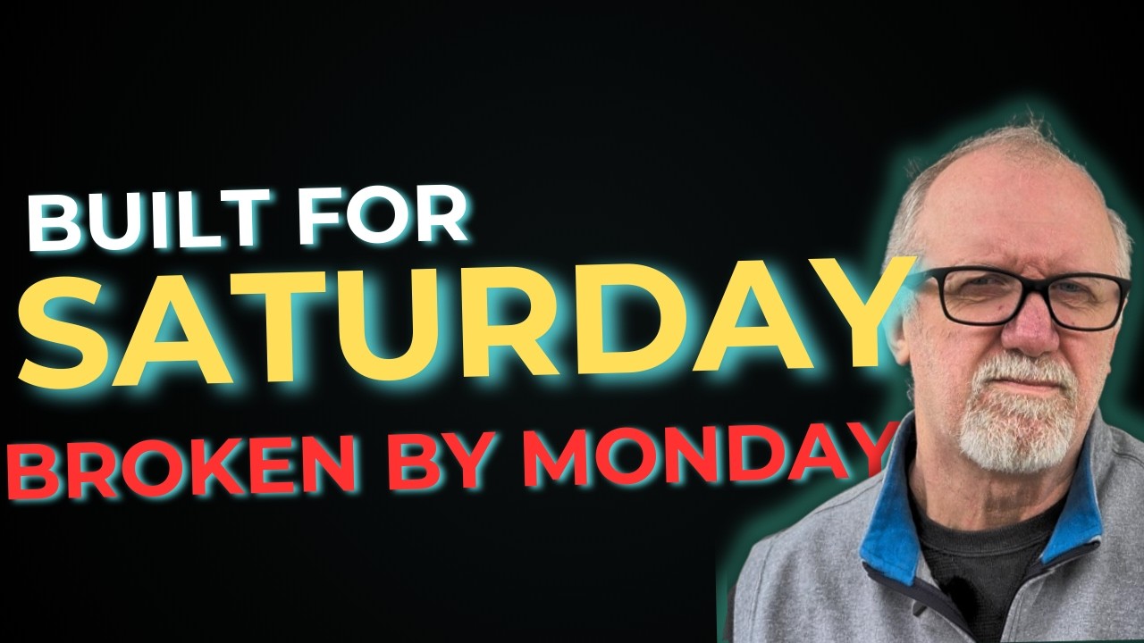 Built for Saturday. Broken by Monday.