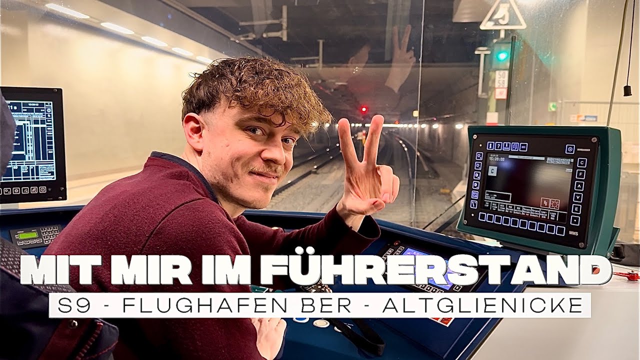 MIT MIR IM FÜHRERSTAND l VOM FLUGHAFEN IN DEN SONNENUNTERGANG l 4K 🚈🌅