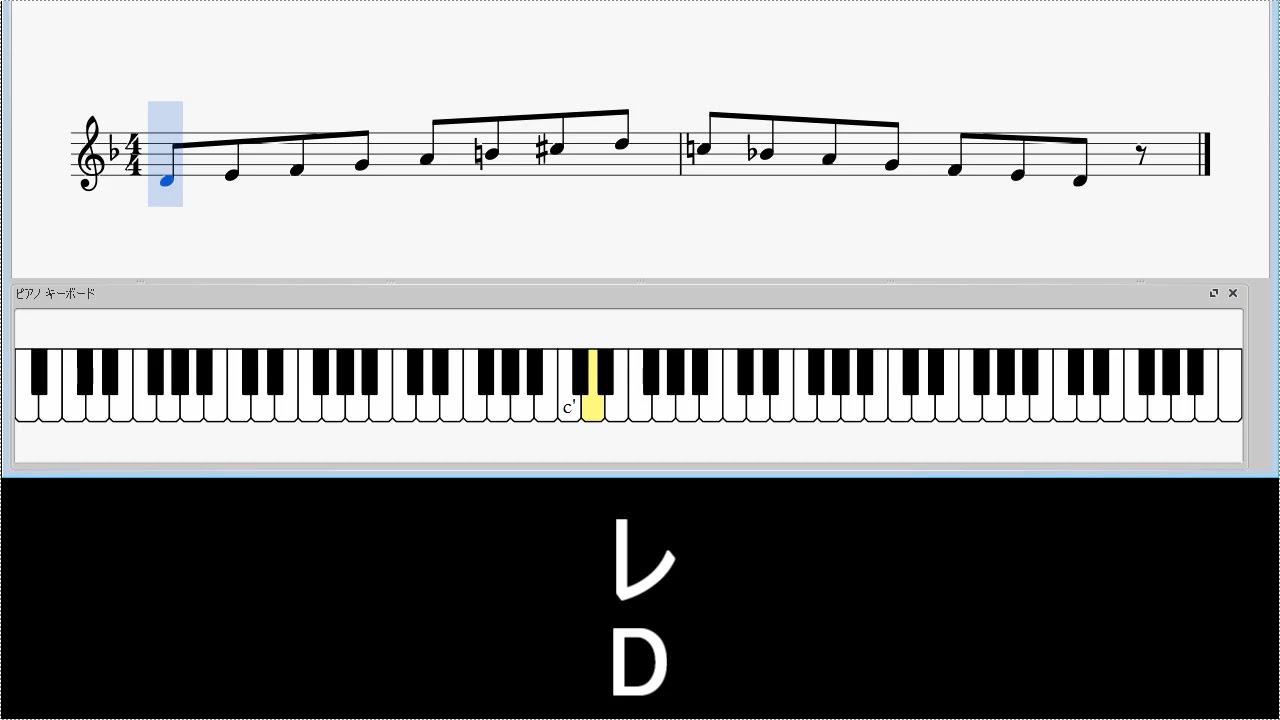 ニ短調旋律的短音階（Dメロディックマイナースケール）