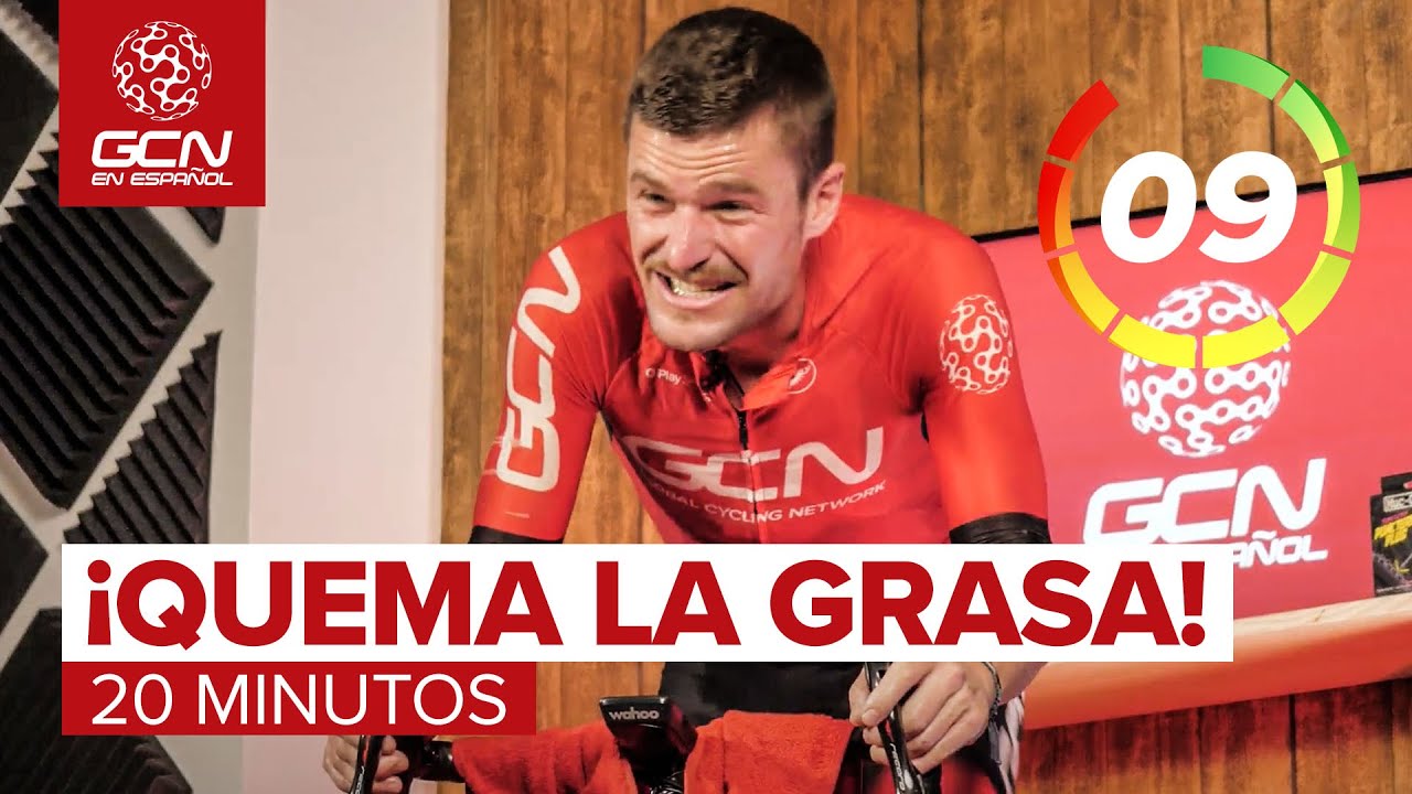 Entrenamiento en Bici QUEMA GRASA | Sesi&oacute;n Rodillo 20 Minutos