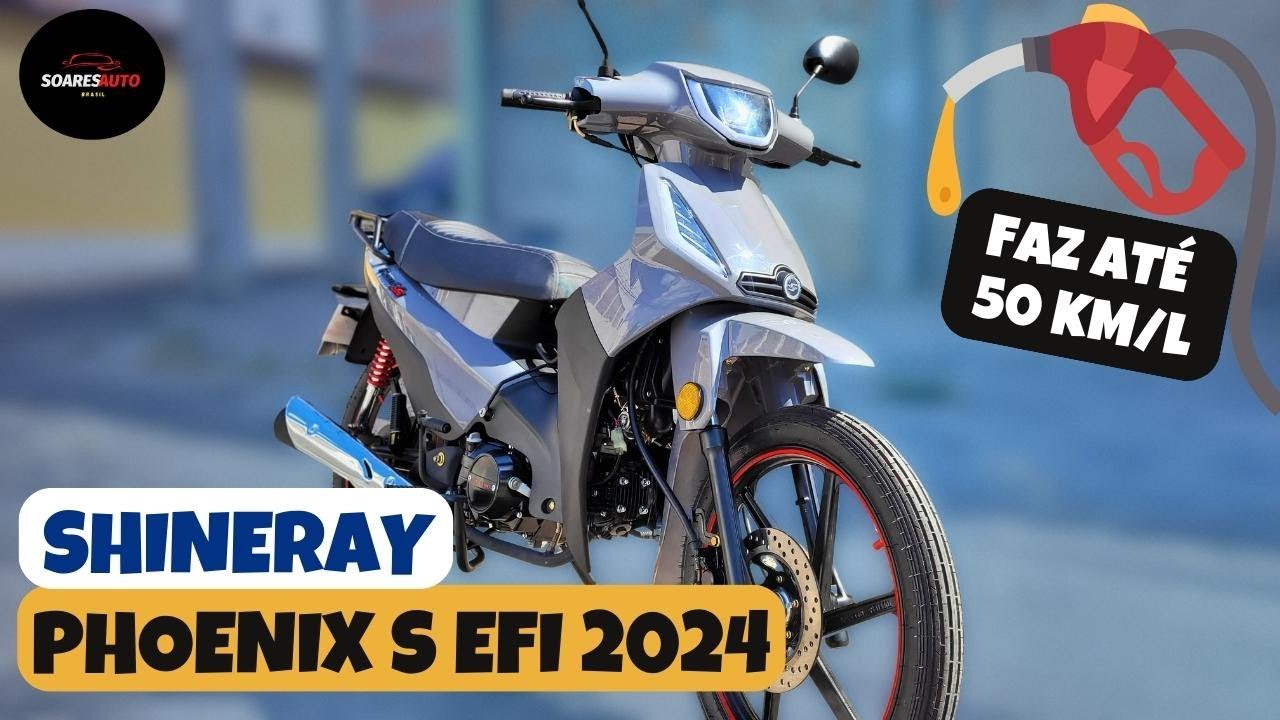 Nova Shineray Phoenix S EFI 2024 - A 1° 50cc com INJEÇÃO ELETRÔNICA do Brasil!
