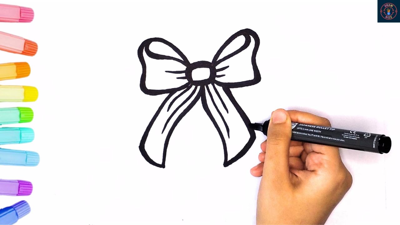 How To Draw a Bow | Easy Step By Step Tutorial