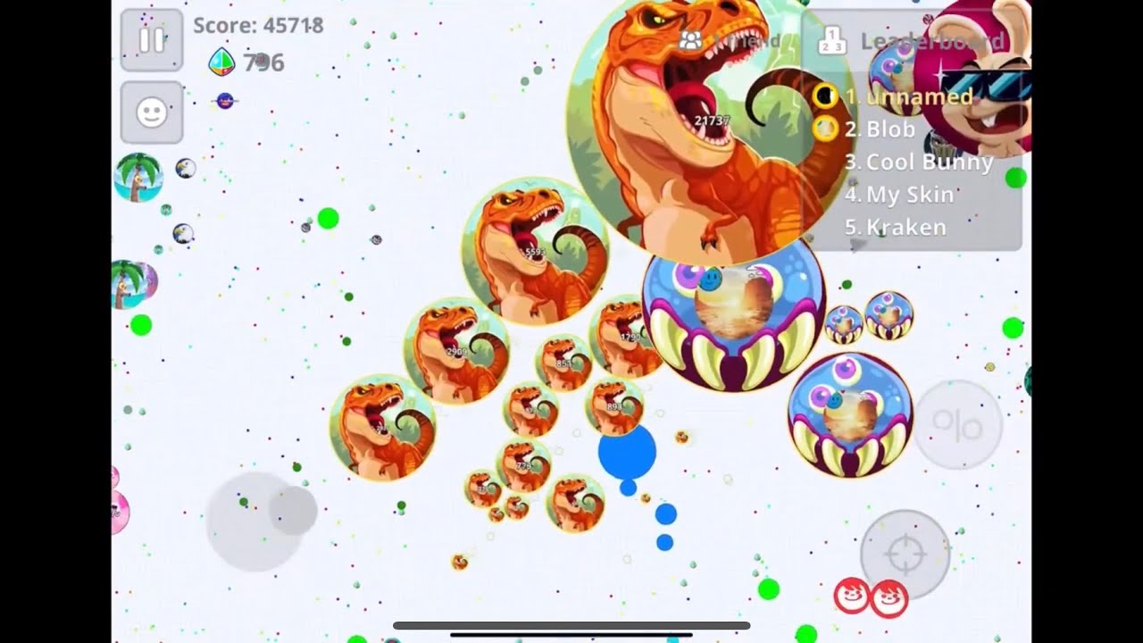 【Agar.io Mobile 】Server take over  Japanese palyer NoeL & Biak