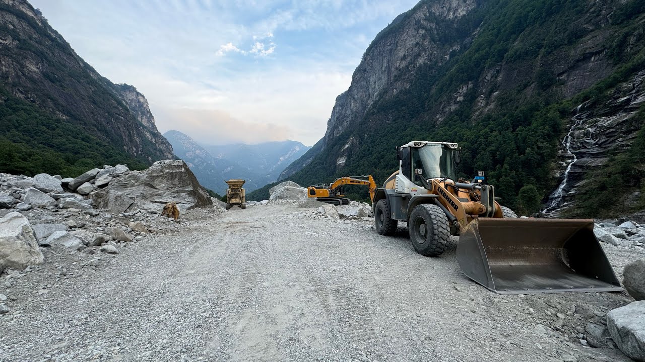 Val Bavona: der Schuttkegel am 1. August 2024