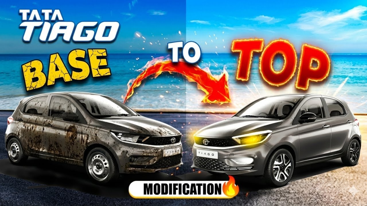 Tata Tiago 2025 Modification Details | Base to Top Model | Tiago XE Variant | Price | Accessories