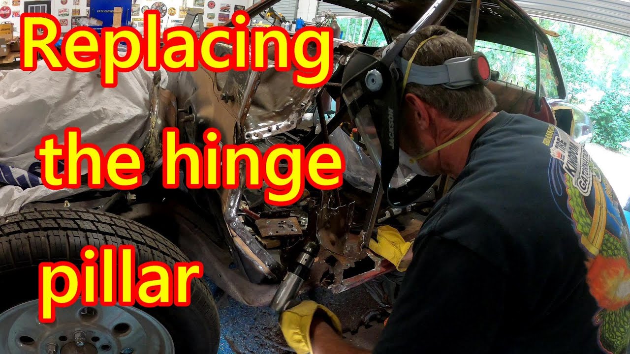 #89 My 67 Chevelle.  Replacing the hinge pillar, Part 1, disassembly.