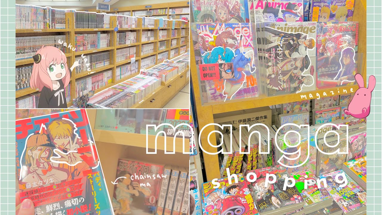 🎏 manga shopping in LA ~ manga vlog, anime merch, chainsaw man, spy x family, demon slayer