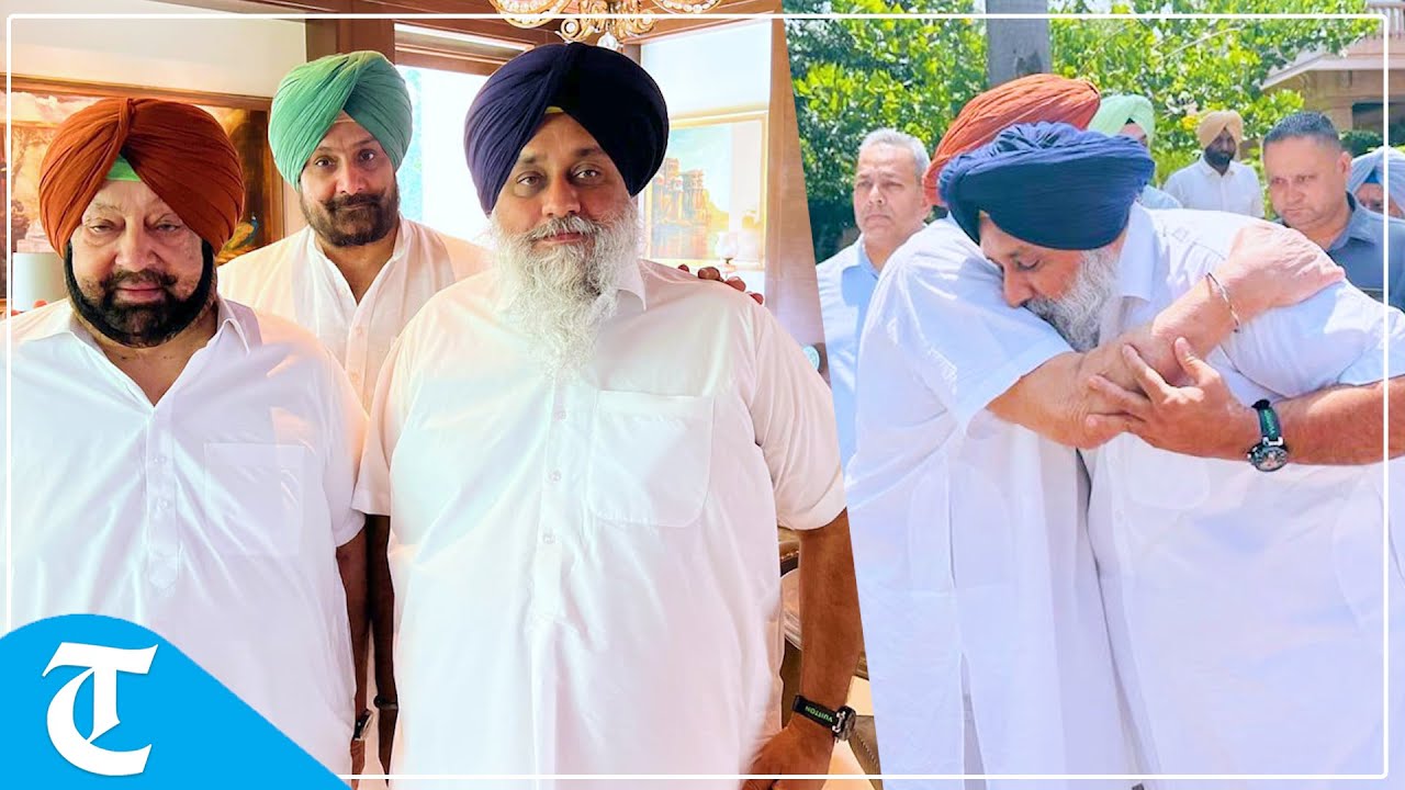 Capt Amarinder Singh meets Sukhbir Badal to pay condolences